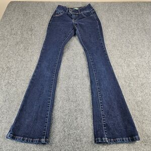 Sky Jeans Womens Size 0 Dark Wash Flare Leg‎ Denim Double Button R/H2258-0